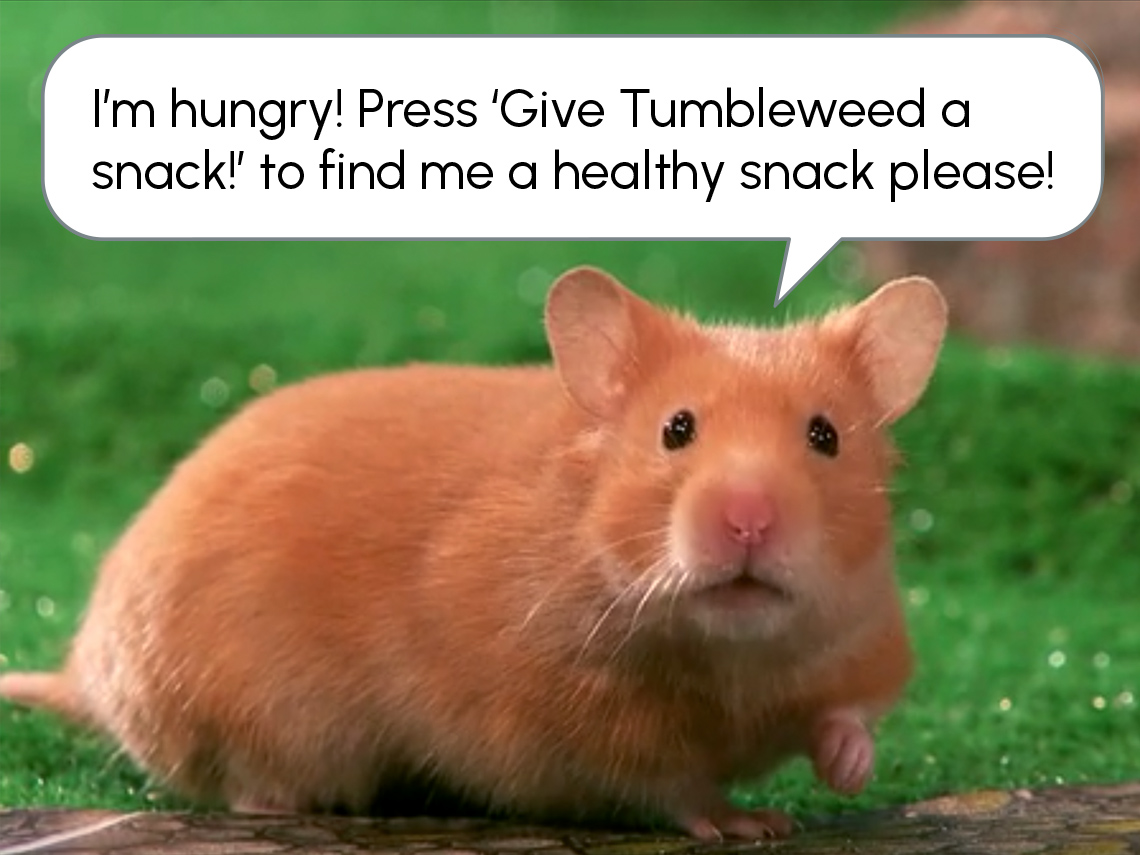 Photo of Tumbleweed with a speech bubble