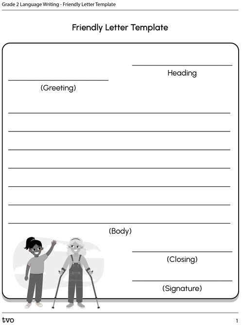 Friendly letter template