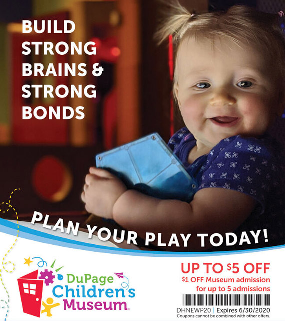 Ad for children’s museum with the phrase &ldquo;Build strong brains & Strong bonds&rdquo;